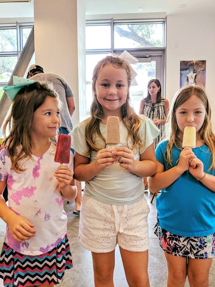 Summer campers enjoy an ice cream break